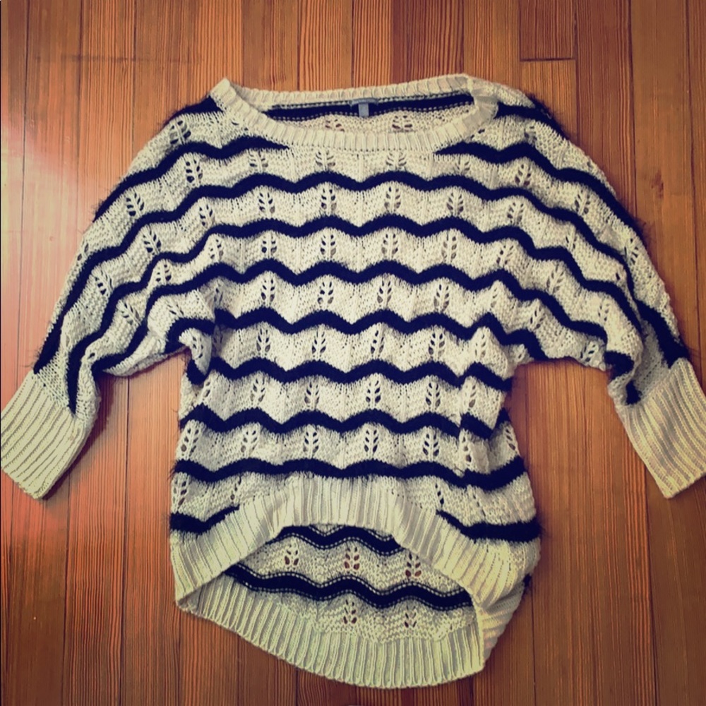 Black and tan chevron sweater